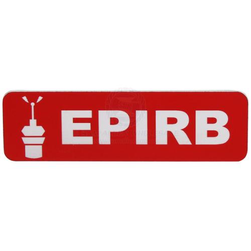 SAFETY LABEL - EPIRB 100mm x 30mm 3M ADHESIVE