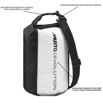 Musto Evolution 20L Dry Bag Tube - Black