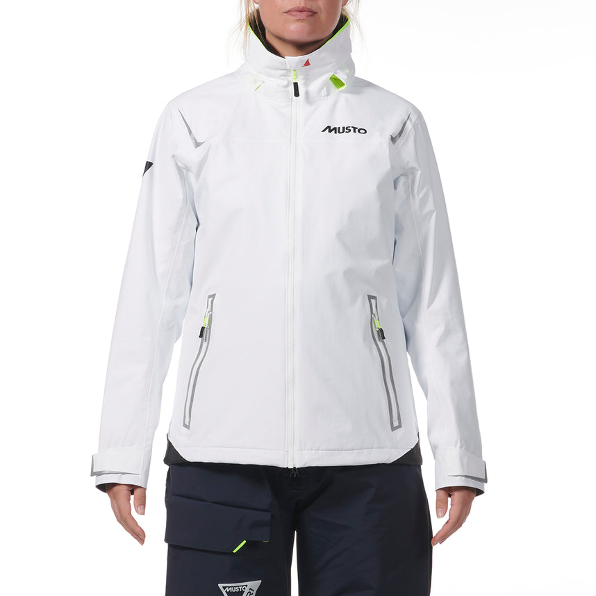 MUSTO WOMEN'S BR1 SOLENT JACKET WHITE SIZE 12