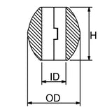 1-1/4" 2 Bolt Zinc Shaft Anode