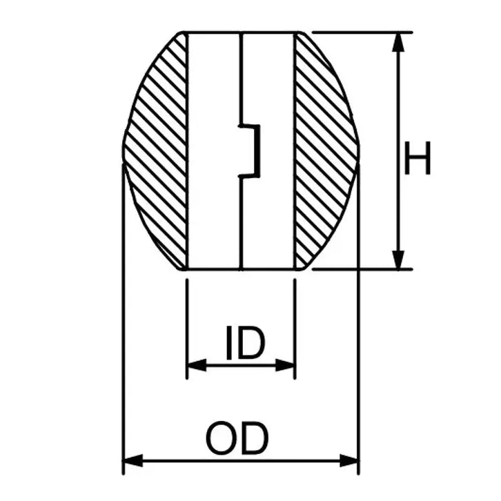 1-1/2" 2 Bolt Zinc Shaft Anode