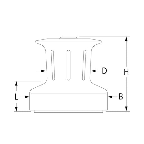 Andersen 10 One Speed Standard Sheet Winch, Stainless Steel