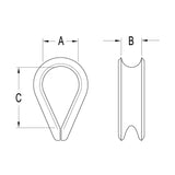 Ronstan Stainless Thimble for 3mm (1/8") Wire RF482