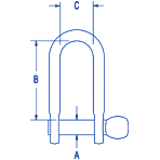 Ronstan Coined pin head 1/2 Shackle RF620