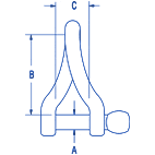 Ronstan Twisted Shackle 1/4'' Pin RF629