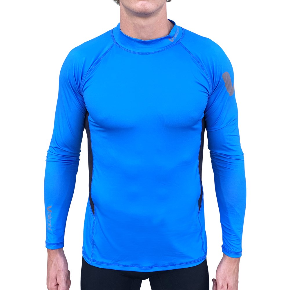 VAIKOBI LONG SLEEVE RASH TOP - CYAN