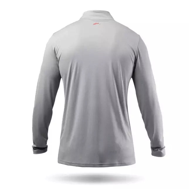 ZHIK Mens UVActive High Collar 1/4 Zip Top - Grey